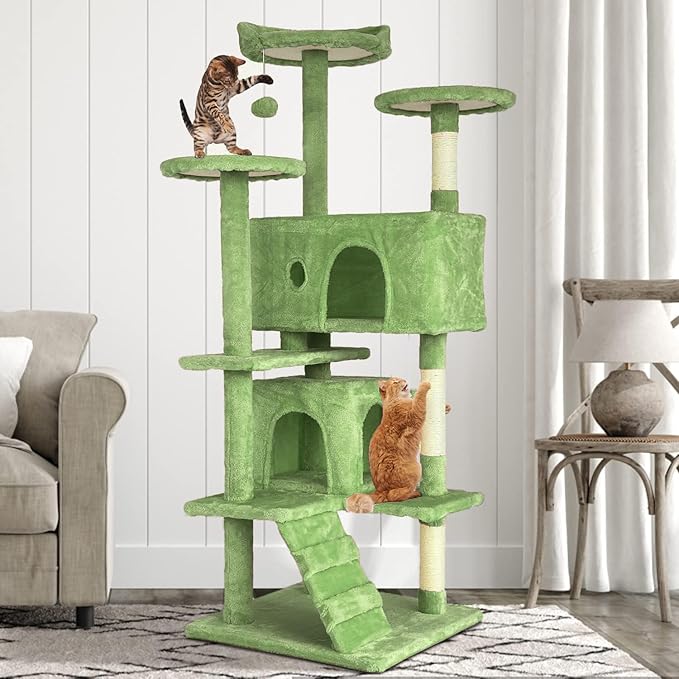 54” Cat Tree Tower for Indoor Cats by GINMAON