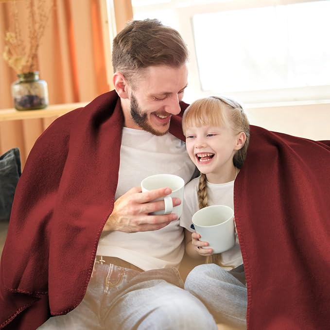 Fleece Throw Blanket Set Bulk for Travel Kids Outdoor Wedding Pet - Image 4