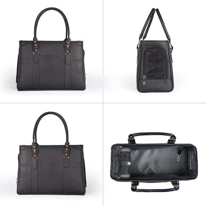 Fashion Pet Carrier Dog Purse Cat Bag Soft-Sided Carriers Travel Airline - Image 3