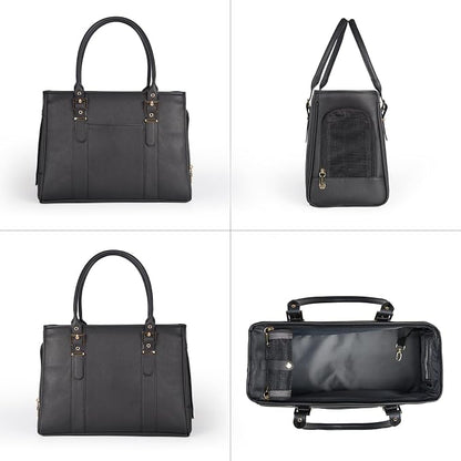 Fashion Pet Carrier Dog Purse Cat Bag Soft-Sided Carriers Travel Airline - Image 3