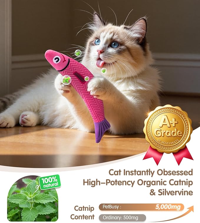 PetBusy Cat Toys with Interactive Soft Chew Kicker Cat Toys - Image 3