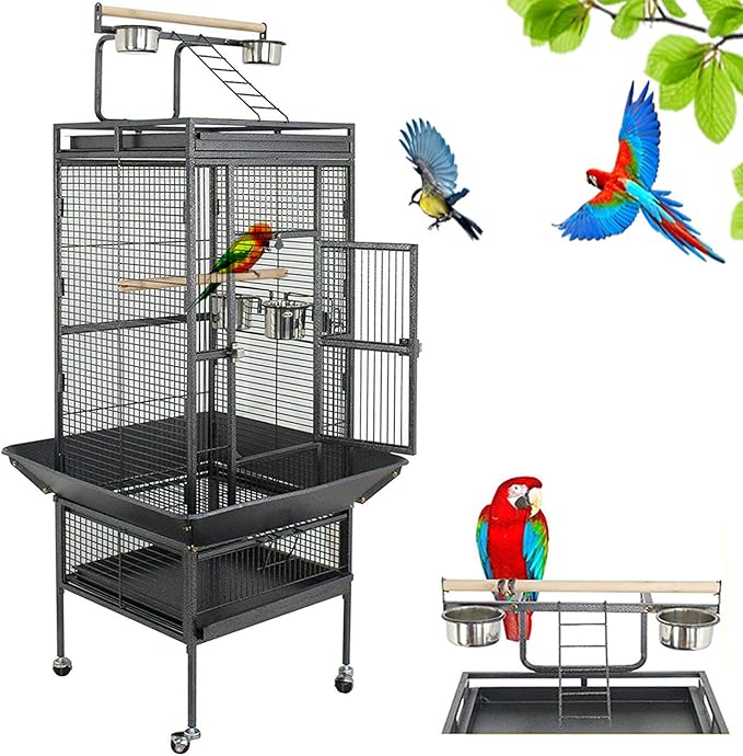 Nova Microdermabrasion 61 Inches Large Bird Cage Play Top Parrot Cockatiel by NovaMicrodermabrasion