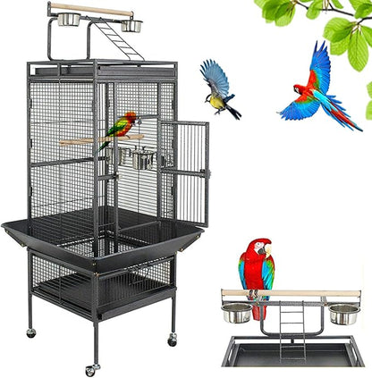 Nova Microdermabrasion 61 Inches Large Bird Cage Play Top Parrot Cockatiel by NovaMicrodermabrasion