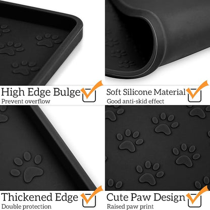 Ptlom Pet Placemat for Dog and Cat, Mat for Prevent Food and Water Overflow - Image 4
