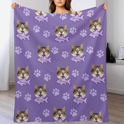 Personalized Paw Print Dog Blanket - Image 3