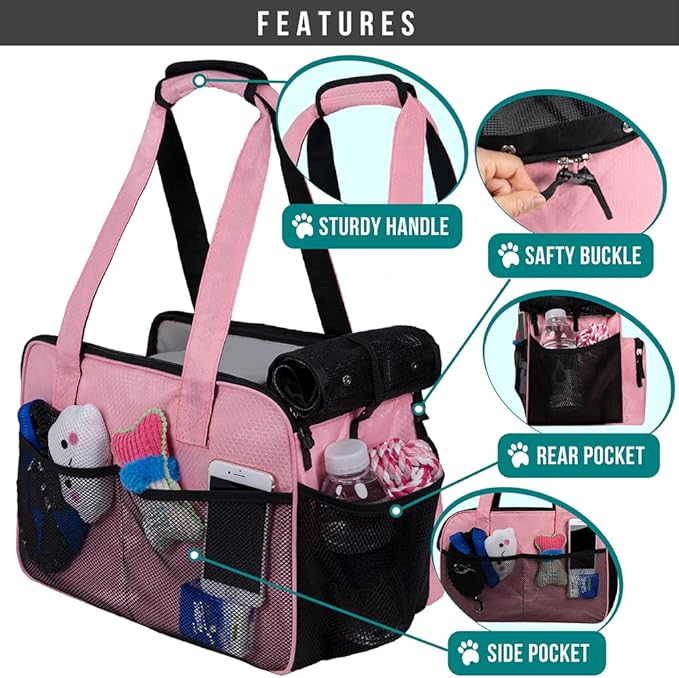 PetAmi Small Dog Purse Carrier, Soft-Sided Pet Carrier Bag - Image 4