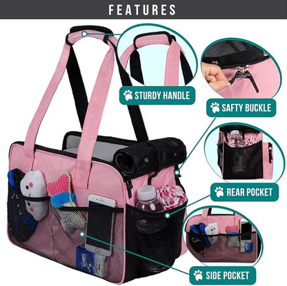 PetAmi Small Dog Purse Carrier, Soft-Sided Pet Carrier Bag - Image 4