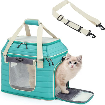 Top-Expandable Pet Carrier: NOBLE DUCK Airline Approved Pet Travel Bag by NOBLE+DUCK