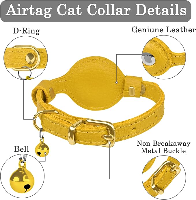 OOPSDOGGY Leather AirTag Cat Collar - Image 3