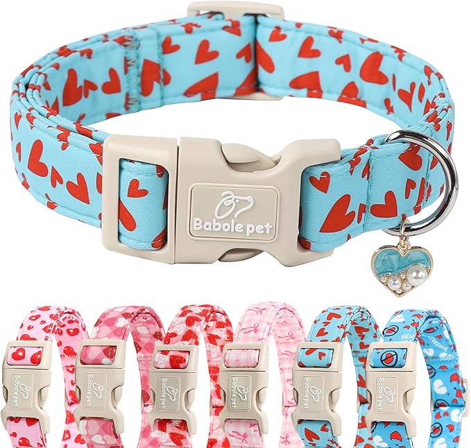 Valentines Dog Collar for Small Dogs by Babolepet