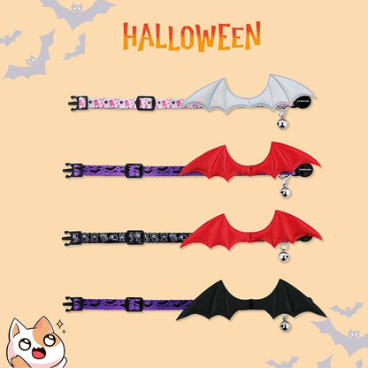 1 PC Bat Wing Cat Collar with Bell, Adjustable Kitten Collar with Safety - Image 6
