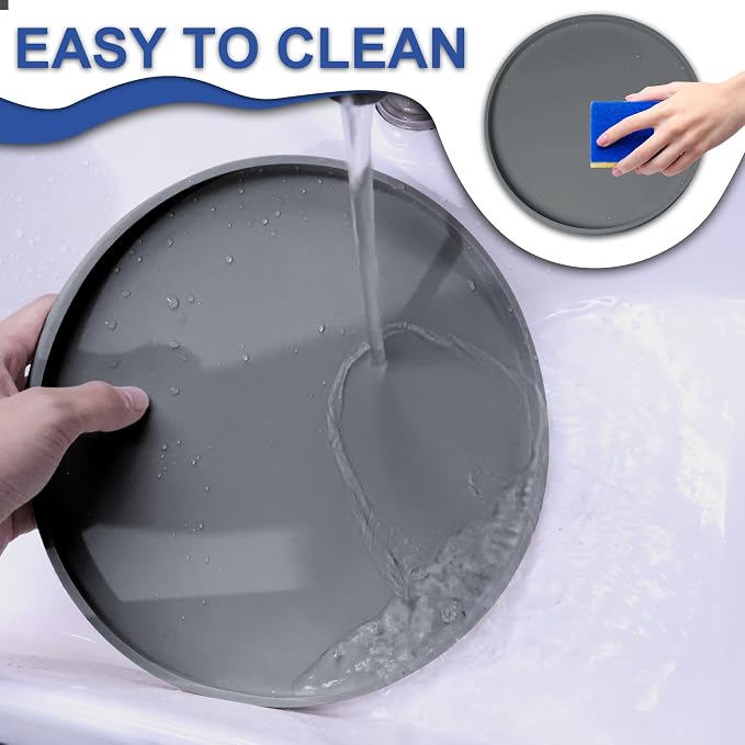 4 PCS Thickened Pet Silicone Food Mat, Nonslip Waterproof Cat Dog Feeding Bowl - Image 7