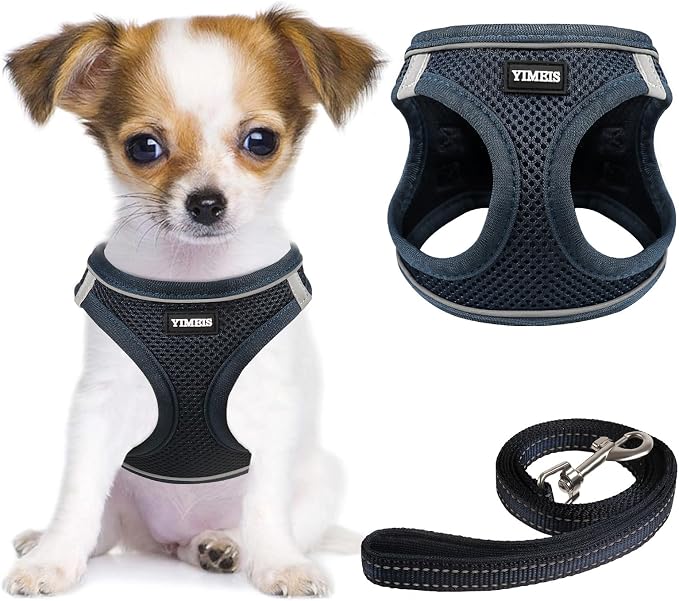 YIMEIS Dog Harness and Leash Set, No Pull Soft Mesh Pet Harness, Reflective by YIMEIS