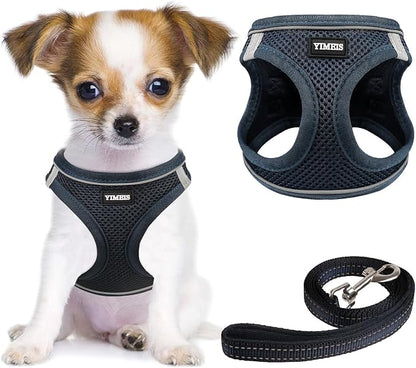 YIMEIS Dog Harness and Leash Set, No Pull Soft Mesh Pet Harness, Reflective by YIMEIS