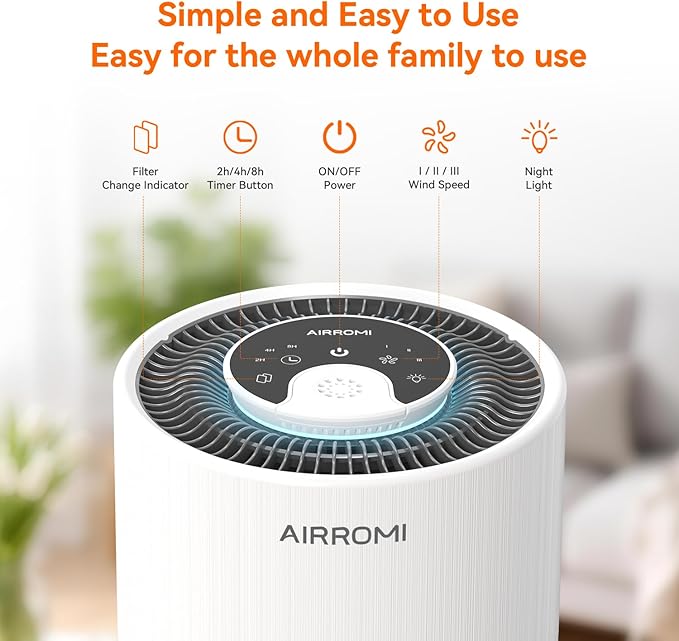 AIRROMI Air Purifier for Bedroom - Image 3