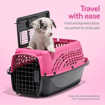 Petmate Dog Crates for Small Dogs & Cat Carriers, Two-Door Plastic Pet Kennel - Image 3