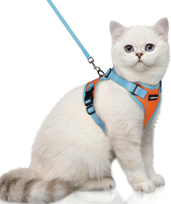 rabbitgoo Cat Harness and Leash Set, Escape Proof Soft Adjustable Vest Harnesses by rabbitgoo