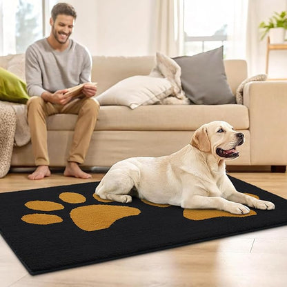 Buganda Dog Door Mat for Muddy Paws, Absorbent Dirt Trapper Washable Indoor - Image 8