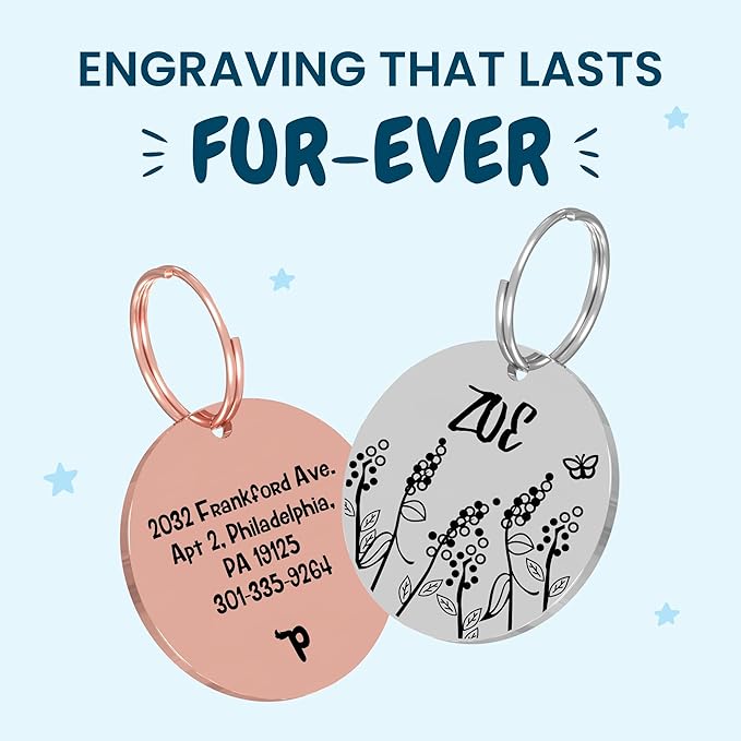 PawFurEver Custom Engraved Pet ID Tag – Personalized Dog Name Tag - Image 2