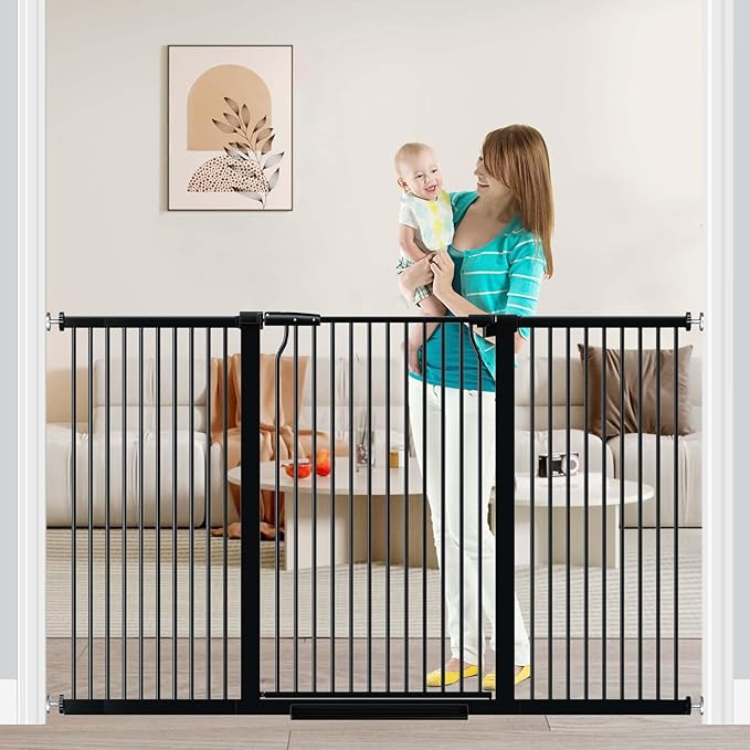 Fairy Baby 40.5" Extra Tall Baby Gate No Drill, 54.8"-60.2" Extra Wide Dog Pet by FairyBaby