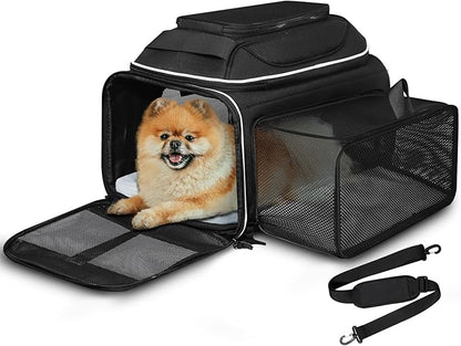 Petskd Top and Side Expandable Pet Carrier 17x11x9.5 Inches Alaska Airline by Petskd