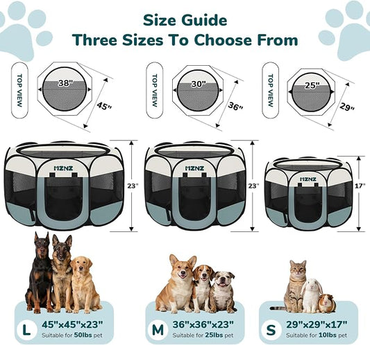 Dog Playpen, Portable Puppy Pet Crate Indoors - Image 2