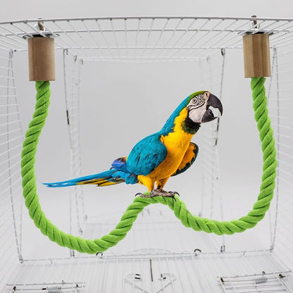 2 Pack Bird Hemp Rope Perch Swing, Bird Cage Stand Pole Accessories, Paw - Image 5