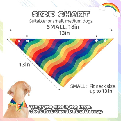 PAWCHIE 4 Pcs Dog Bandanas Gay Pride Rainbow Bandanas, Rainbow Scarf - Image 2