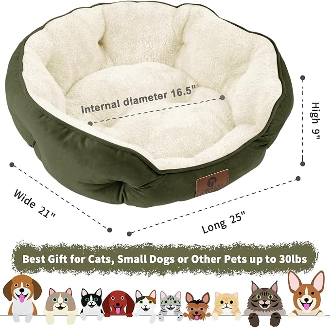 Asvin Medium Dog Bed for Medium Dogs, Cat Beds for Indoor Cats, Pet Bed for - Image 3