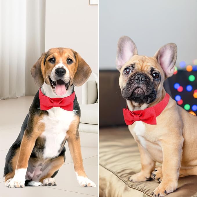 Segarty Dog Bow Ties for Small Medium Dogs Neck Girth 10.2-14.2in, Adjustable - Image 4