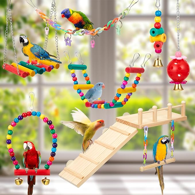 12 Pcs Parakeet Cockatiel Bird Toys, Bird Toys - Image 5