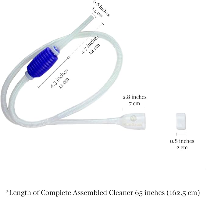 SunGrow Aquarium Fish Tank Gravel Cleaner Vacuum, Siphon Pump Aquarium Water - Image 7