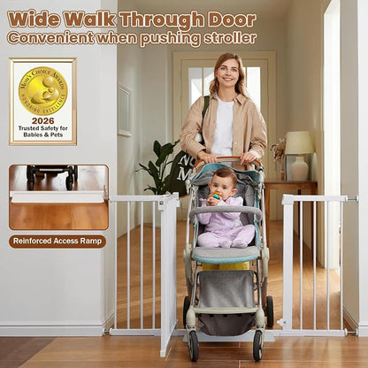 Mumeasy Baby Gate Extra Wide, 29.5"- 51.5" Pressure Mounted Dog Gate - Image 3