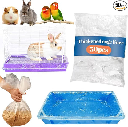 Disposable Small Animal Cage Liners, Plastic Liners Can Cover 37x19, 34x22 by Yhalyea