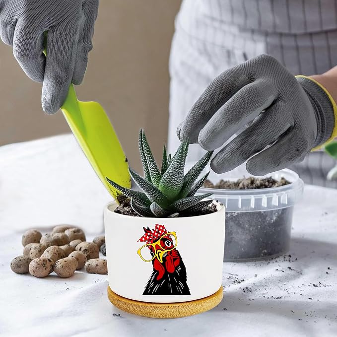 Window Garden Rooster Planter Pots, Rooster Gifts - Image 5