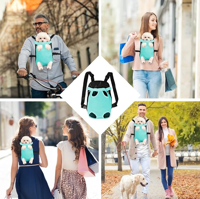 FEimaX Dog Carrier Backpack Pet Legs Out Front Cat Travel Bag, Adjustable Puppy - Image 6