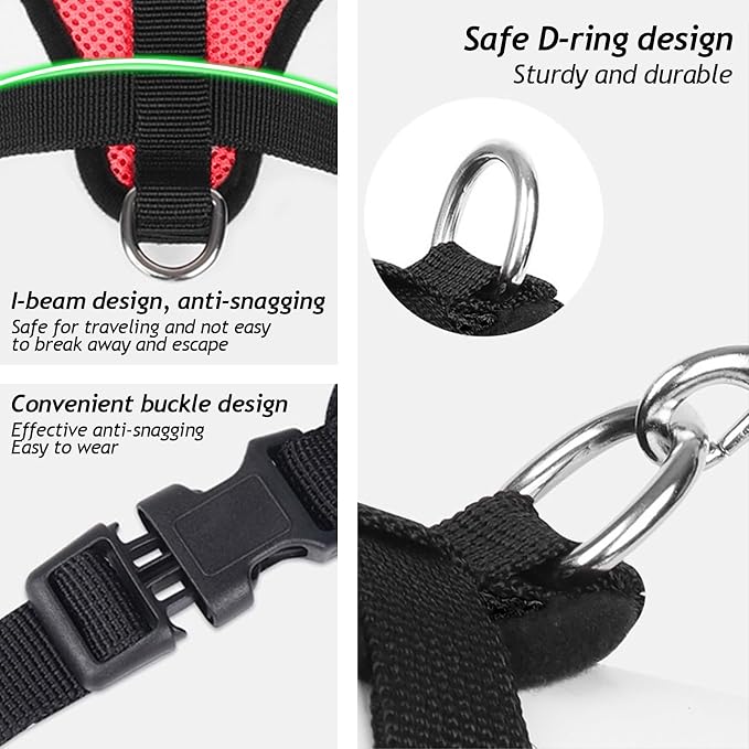 Shudyear Cat Harness and Leash, Adjustable Soft Mesh, Anti-Escape, Reflective - Image 5