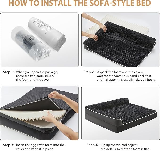 BFPETHOME Orthopedic Dog Beds for Large Dogs-Waterproof Sofa Dog Bed - Image 5
