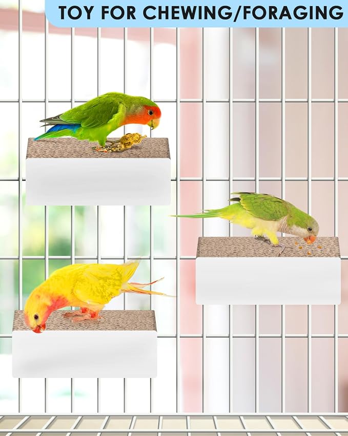 KATUMO Conure Toys, 4.7 Inch Cockatiel Foraging Shredder Chewing Toys Parakeet - Image 6