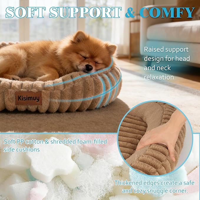 Cute Dog Bed for Medium Size Dog, Calming Medium Dog Cat Bed - Image 2