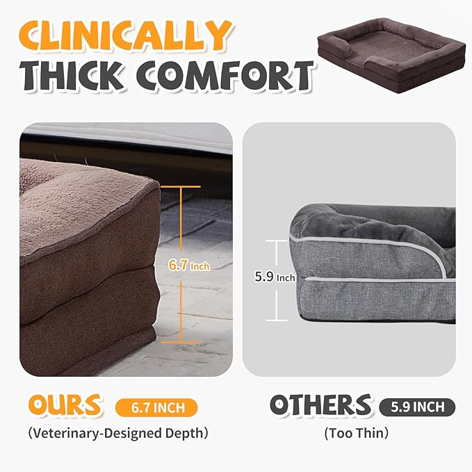 Makigued Orthopedic Dog Bed for Medium Dogs Egg Crate Foam Pet Sofa - Image 4
