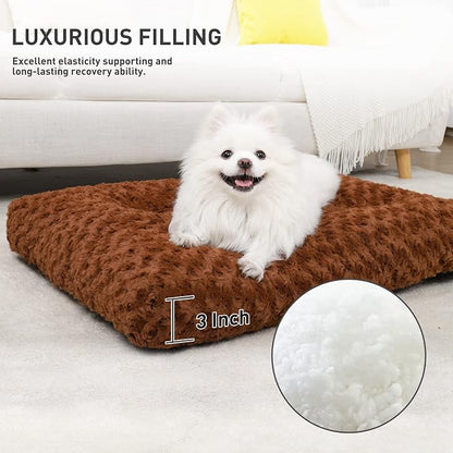 KSIIA Washable Dog Bed Deluxe Plush Dog Crate Beds Comfy Kennel Pad Anti-Slip - Image 3
