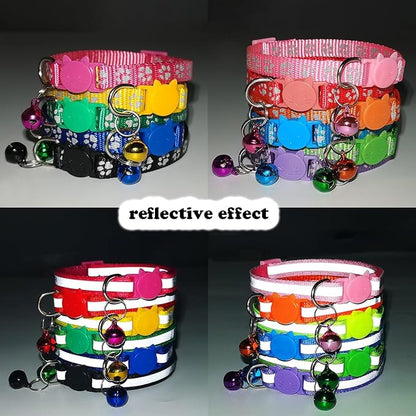 FluorescentCat Collar with Bells, Hot Pink Break Away Kitten Collar with Bells - Image 4