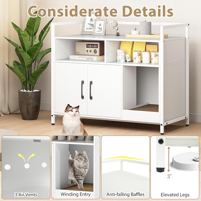 Giantex Cat Litter Box Enclosure - Image 7