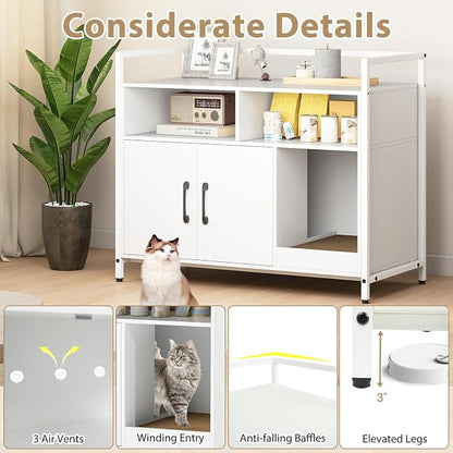 Giantex Cat Litter Box Enclosure - Image 7