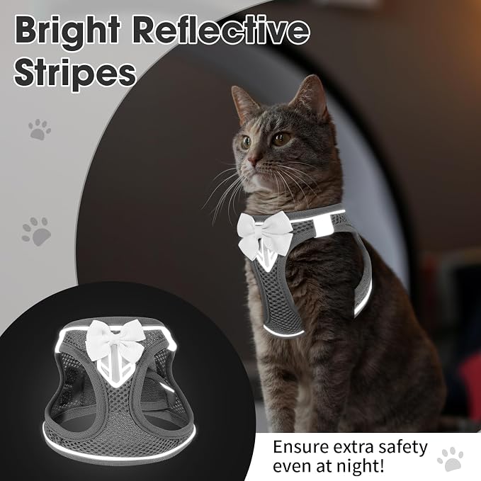 Cat Vest Harness and Leash Set for Walking Escape Proof, Adjustable Kitten - Image 7