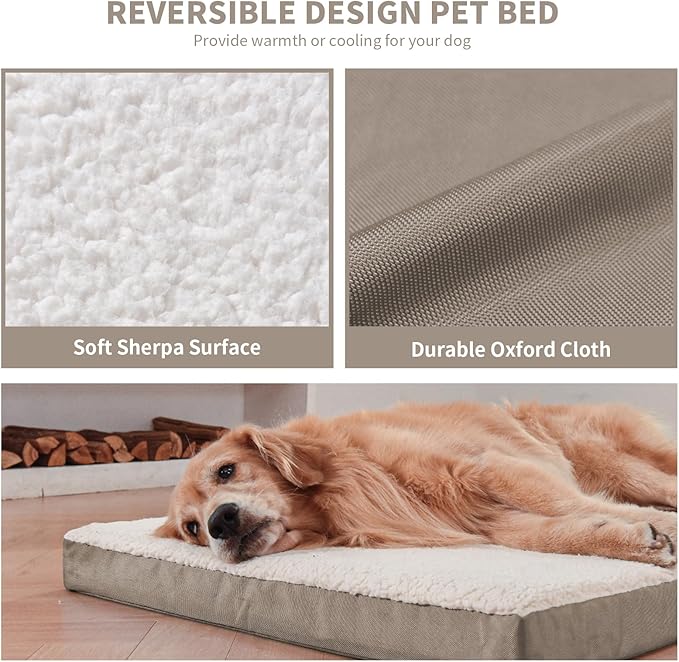 Orthopedic Dog Bed for Large Dogs, Plush Washable Pet Bed for Large Size Dogs - Image 4
