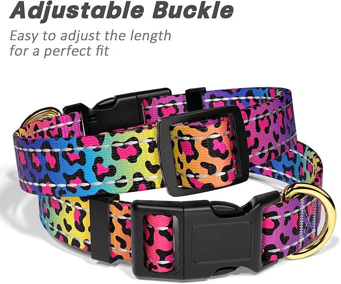 Reflective Dog Collar for Extra Small Dogs Cats, Cute Leopard Style Adjustable - Image 6