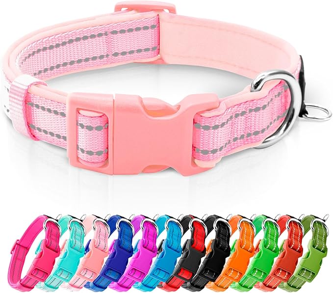 azuza Reflective Dog Collar, Soft Neoprene Padded Pet Collar by azuza