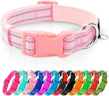 azuza Reflective Dog Collar, Soft Neoprene Padded Pet Collar by azuza